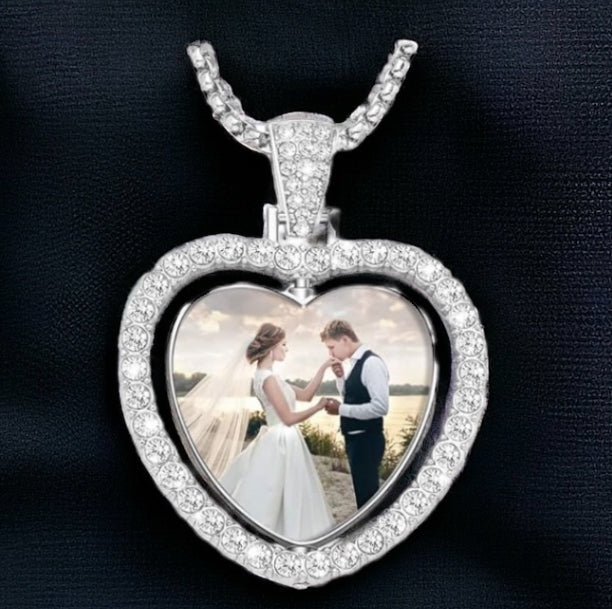 Rhinestone Heart Necklace