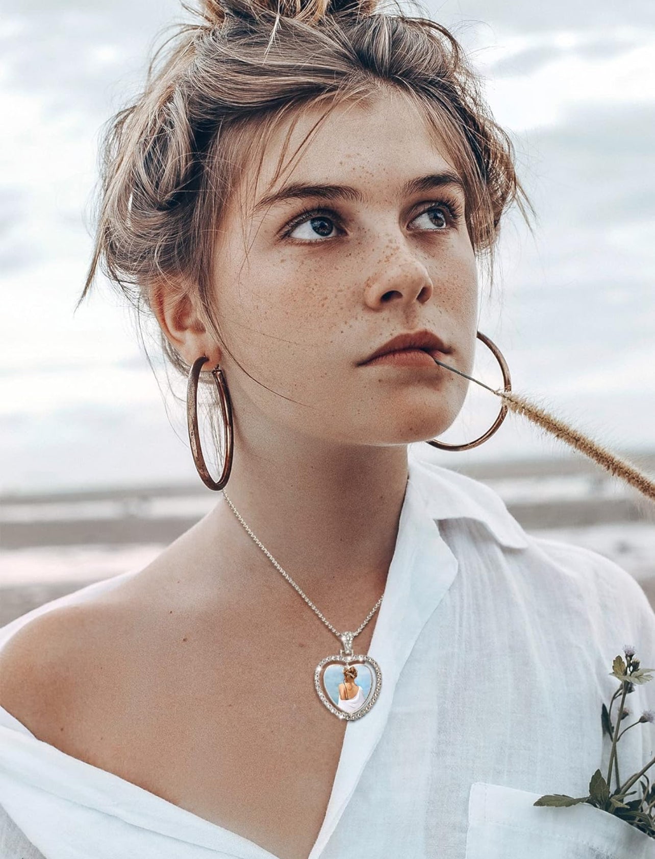 Rhinestone Heart Necklace